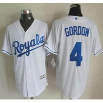 Kansas City Royals #4 Alex Gordon 2015 White Jersey