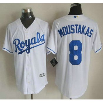 Kansas City Royals #8 Mike Moustakas 2015 White Jersey