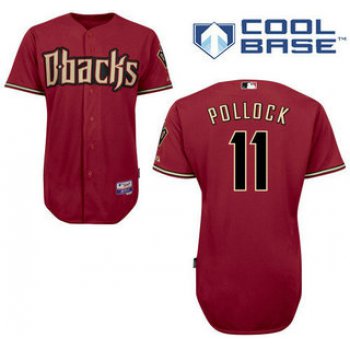 Men's Arizona Diamondbacks #11 A. J. Pollock Alternate Red MLB Cool Base Jersey