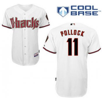 Men's Arizona Diamondbacks #11 A. J. Pollock Home White Cool Base Jersey