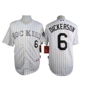 Men's Colorado Rockies #6 Corey Dickerson White Jersey