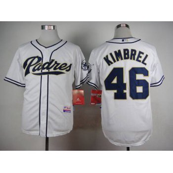 Men's San Diego Padres #46 Craig Kimbrel White Jersey