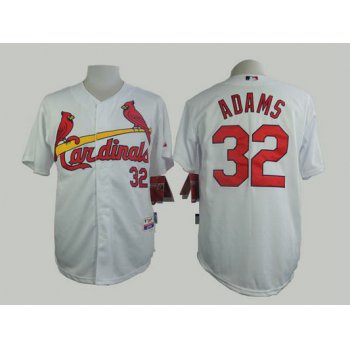 Men's St. Louis Cardinals #32 Matt Adams White Jersey