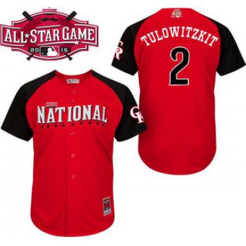 National League Colorado Rockies #2 Troy Tulowitzki Red 2015 All-Star BP Jersey