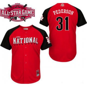 National League Los Angeles Dodgers #31 Joc Pederson 2015 MLB All-Star Red Jersey