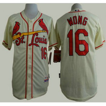 St. Louis Cardinals #16 Kolten Wong Cream Jersey