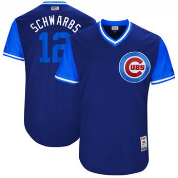 Men's Chicago Cubs Kyle Schwarber Schwarbs Majestic Royal 2017 Players Weekend Authentic Jersey