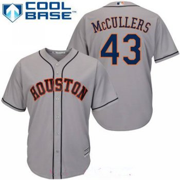 Men's Houston Astros #43 Lance McCullers Jr. Gray Road Stitched MLB Majestic Cool Base Jersey