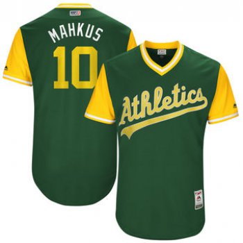 Men's Oakland Athletics Marcus Semien Mahkus Majestic Green 2017 Players Weekend Authentic Jersey