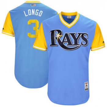 Men's Tampa Bay Rays Evan Longoria Longo Majestic Light Blue 2017 Players Weekend Authentic Jersey