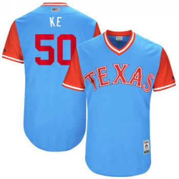 Men's Texas Rangers Keone Kela Ke Majestic Light Blue 2017 Players Weekend Authentic Jersey