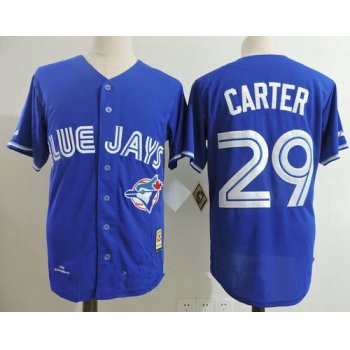 Men's Toronto Blue Jays #29 Joe Carter Royal Blue 1993 Throwback Cooperstown Collection Stitched MLB Mitchell & Ness Jersey