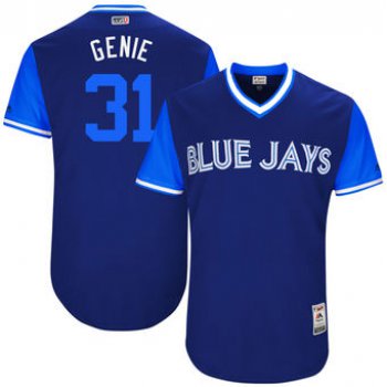 Men's Toronto Blue Jays Joe Biagini Genie Majestic Royal 2017 Players Weekend Authentic Jersey