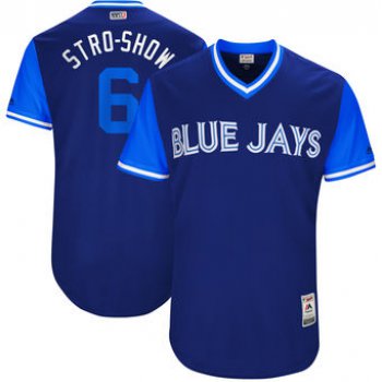 Men's Toronto Blue Jays Marcus Stroman Stro-Show Majestic Royal 2017 Players Weekend Authentic Jersey