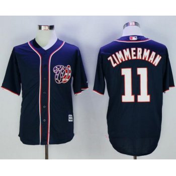 Men's Washington Nationals #11 Ryan Zimmerman Navy Blue Alternate Stitched MLB Majestic Cool Base Jersey