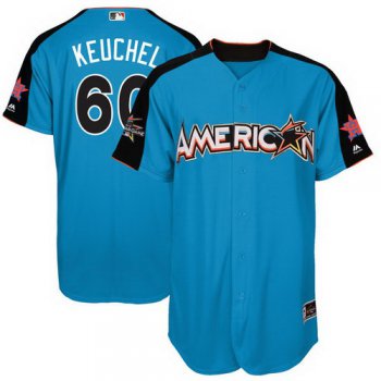 Men's American League Houston Astros #60 Dallas Keuchel Majestic Blue 2017 MLB All-Star Game Home Run Derby Player Jersey