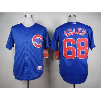 Men's Chicago Cubs #68 Jorge Soler Blue Jersey