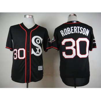 Men's Chicago White Sox #30 David Robertson 2015 Black Jersey