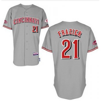 Men's Cincinnati Reds #21 Todd Frazier Gray Jersey