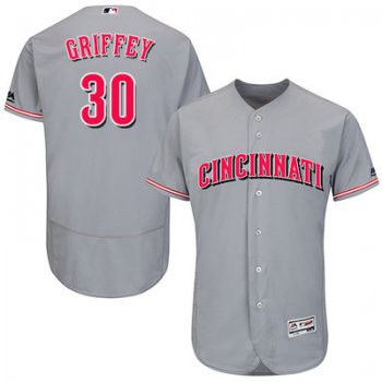 Men's Cincinnati Reds #30 Ken Griffey Grey Flexbase Authentic Collection Stitched MLB Jersey