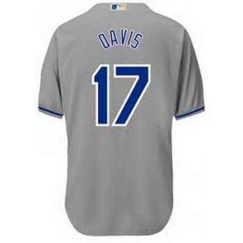 Men's Kansas City Royals #17 Wade Davis Gray Jersey