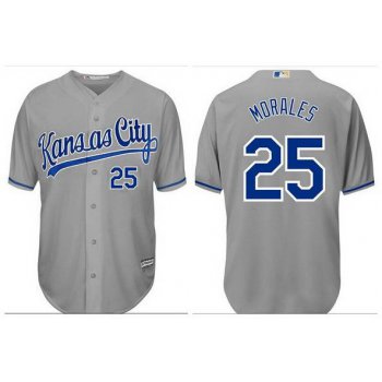 Men's Kansas City Royals #25 Kendrys Morales Gray Jersey