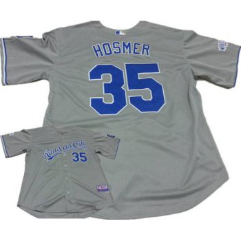 Men's Kansas City Royals #35 Eric Hosmer Gray Jersey