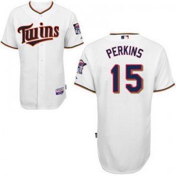 Men's Minnesota Twins #15 Glen Perkins 2014 White Jersey