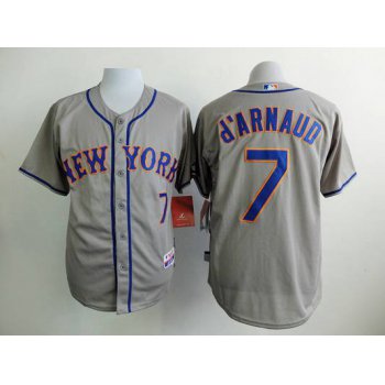 Men's New York Mets #7 Travis D'Arnaud Gray With Gray Jersey