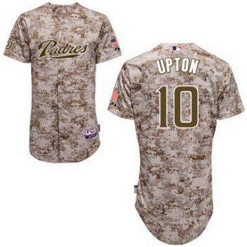 Men's San Diego Padres #10 Justin Upton 2015 Camo Jersey