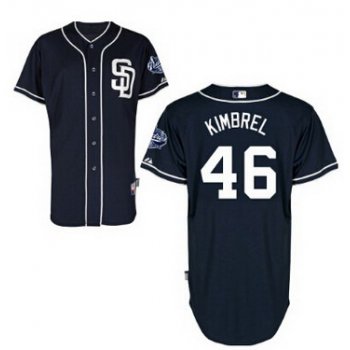 Men's San Diego Padres #46 Craig Kimbrel Navy Blue Jersey