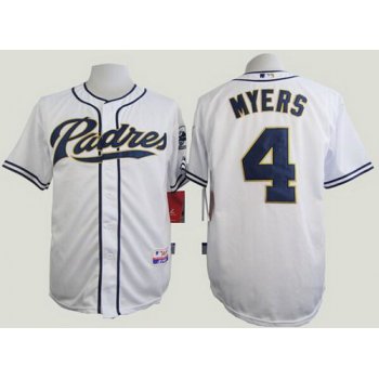 Men's San Diego Padres #4 Wil Myers White Jersey