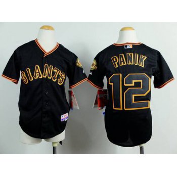 Men's San Francisco Giants #12 Joe Panik Black Jersey