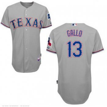 Men's Texas Rangers #13 Joey Gallo 2014 Gray Jersey