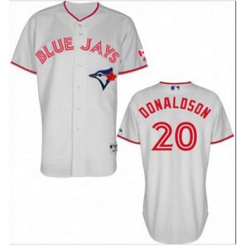 Men's Toronto Blue Jays #20 Josh Donaldson 2015 Canada Day White Jersey