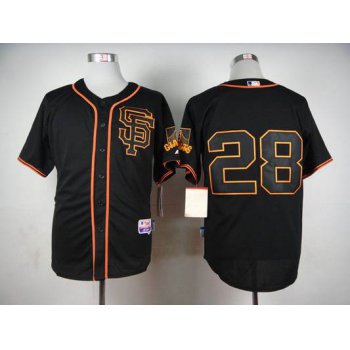 San Fransico Giants #28 Buster Posey 2015 Black SF Edition Jersey