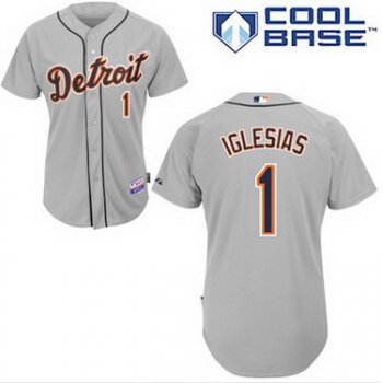 Detroit Tigers #1 Jose Iglesias Gray Jersey