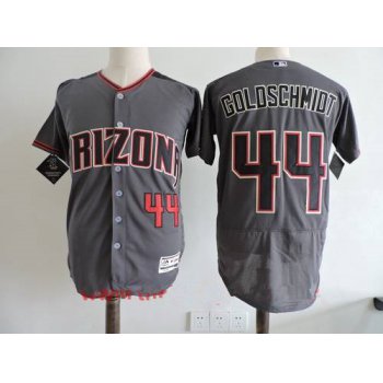 Men's Arizona Diamondbacks #44 Paul Goldschmidt Gray 2017 Road Brick Stitched MLB Majestic Flex Base Jersey