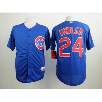 Men's Chicago Cubs #24 Dexter Fowler Blue Jersey