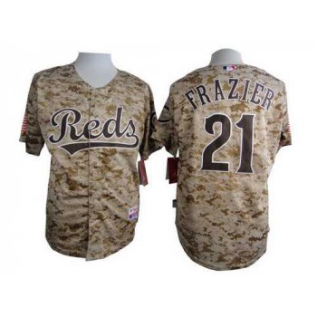 Men's Cincinnati Reds #21 Todd Frazier 2014 Camo Jersey