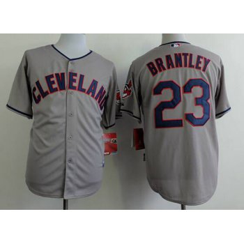 Men's Cleveland Indians #23 Michael Brantley Gray Jersey