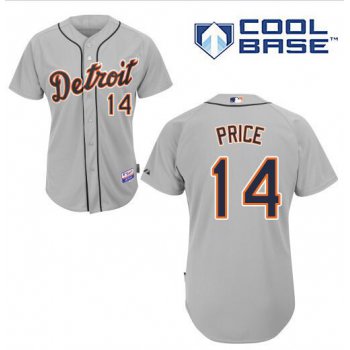 Men's Detroit Tigers #14 David Price Gray Jersey