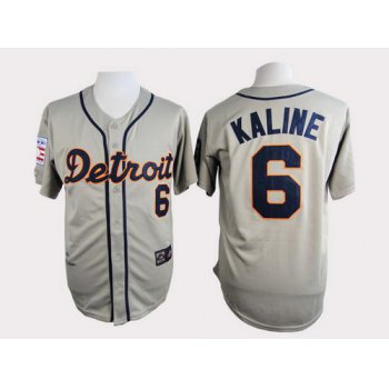 Men's Detroit Tigers #6 Al Kaline 1968 Gray Majestic Throwback Jersey