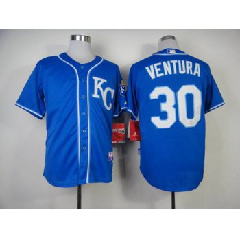 Men's Kansas City Royals #30 Yordano Ventura 2014 Blue Jersey