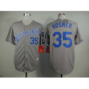 Men's Kansas City Royals #35 Eric Hosmer Gray Jersey