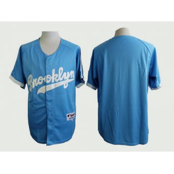 Men's Los Angeles Dodgers Blank Brooklyn Blue Majestic Jersey