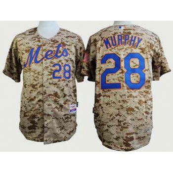 Men's New York Mets #28 Daniel Murphy 2014 Camo Jersey