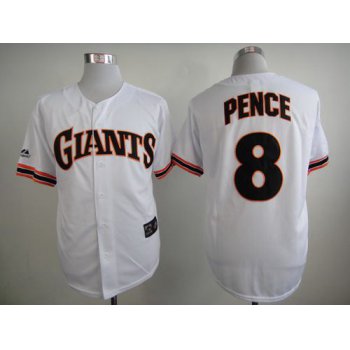 Men's San Francisco Giants #8 Hunter Pence 1989 Turn Back The Clock White Throwback Jersey