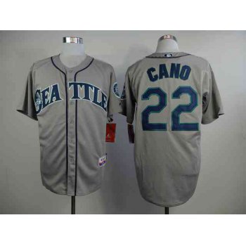 Men's Seattle Mariners #22 Robinson Cano Gray Jersey