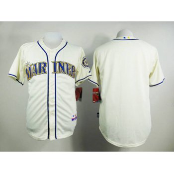 Men's Seattle Mariners Blank Cream Jersey